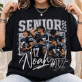 Personalized 2027 Senior Bootleg Shirt, Custom Photo Senior Football Mom Shirt, High School Graduation Gift