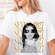 Custom Photo Senior Mom Shirt, Personalized Shirt, Class of 2027 Gift, Senior Mom Graduation Shirts