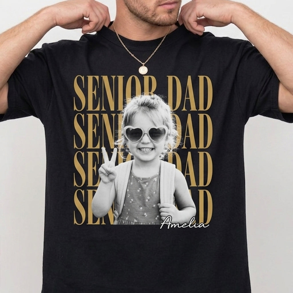 Custom Photo Senior Mom Shirt, Personalized Shirt, Class of 2027 Gift, Graduation Shirts