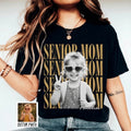 Custom Photo Senior Mom Shirt, Personalized Shirt, Class of 2027 Gift, Graduation Shirts