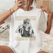 Custom Photo Senior Mom Shirt, Personalized Shirt, Class of 2027 Gift, Proud Mom 2027 Graduate