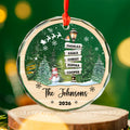 Custom Family Names Christmas Ornament, Personalized Glass Ornament, Christmas Gift