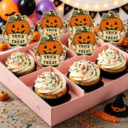 Trick Or Treat Halloween Cupcake Topper, Party Decor For Halloween, Spooky Cupcake Topper