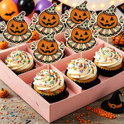 Pumpkin Ghost Halloween Cupcake Topper, Party Decor For Halloween, Spooky Cupcake Topper