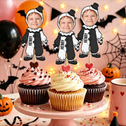 Custom Photo With Mad Clown Cupcake Topper, Personalized Cupcake Topper, Funny Party Decorations