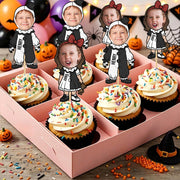 Custom Photo With Mad Clown Cupcake Topper, Personalized Cupcake Topper, Funny Party Decorations