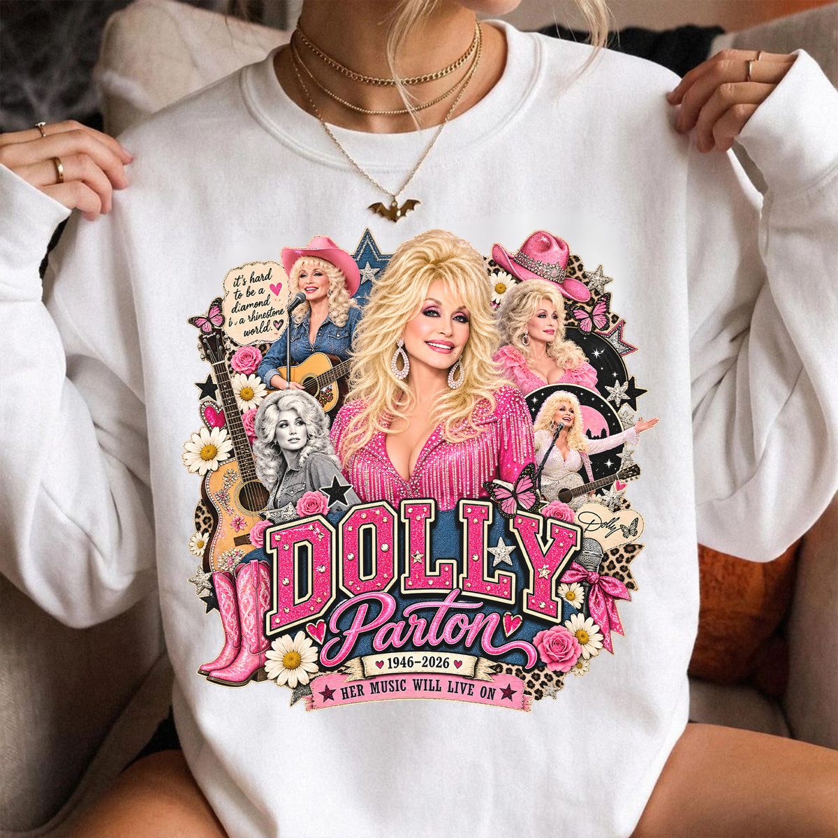 Dolly Patron Her Music Will Live On Shirt, Dolly Parton Inspired Shirt, Vintage Country Music Shirt