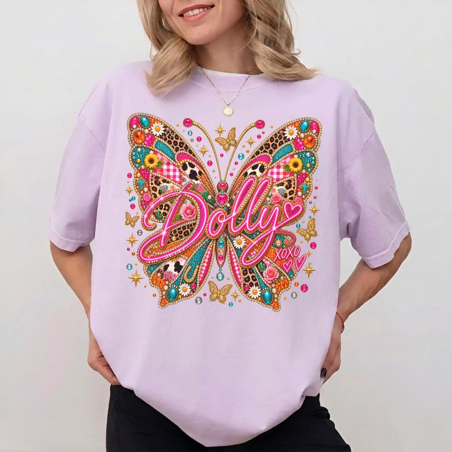 Dolly Parton Butterfly Comfort Shirt, Dolly Parton Inspired Shirt, Vintage Country Music Shirt, Dolly Patrons Memorial Shirt