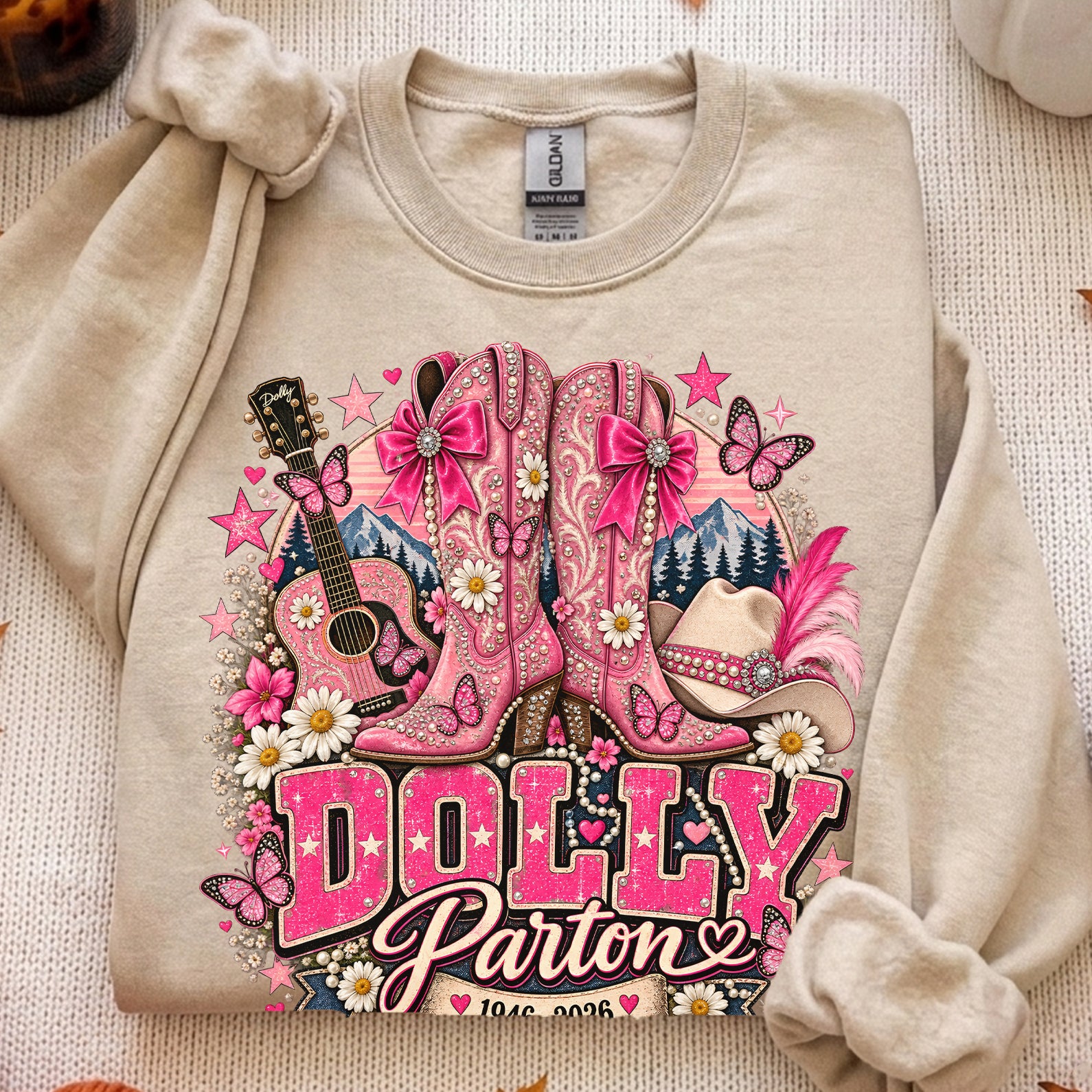 Vintage Dolly Parton T-Shirt - Pink Country Boots & Western Graphic Tee, Dolly Parton Inspired Shirt, Dolly Patrons Memorial Shirt