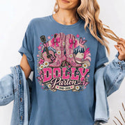 Vintage Dolly Parton T-Shirt - Pink Country Boots & Western Comfort Shirt, Dolly Parton Memorial Shirt