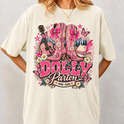 Vintage Dolly Parton T-Shirt - Pink Country Boots & Western Comfort Shirt, Dolly Parton Memorial Shirt