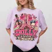 Vintage Dolly Parton T-Shirt - Pink Country Boots & Western Comfort Shirt, Dolly Parton Memorial Shirt