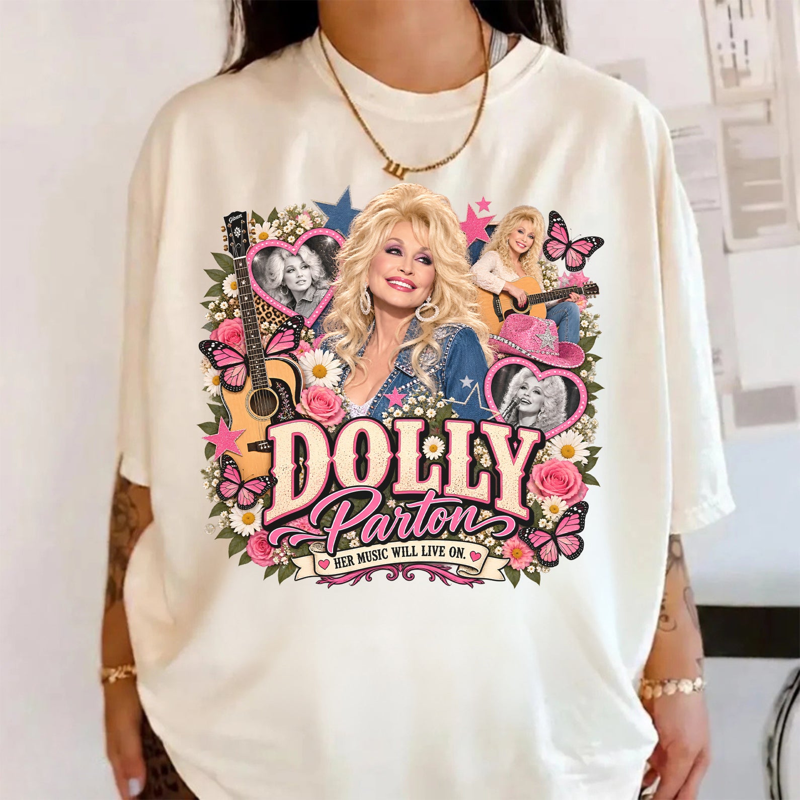 Dolly Patron Her Music Will Live On Comfort Shirt, Dolly Parton Inspired Shirt, Dolly Memorial Shirt
