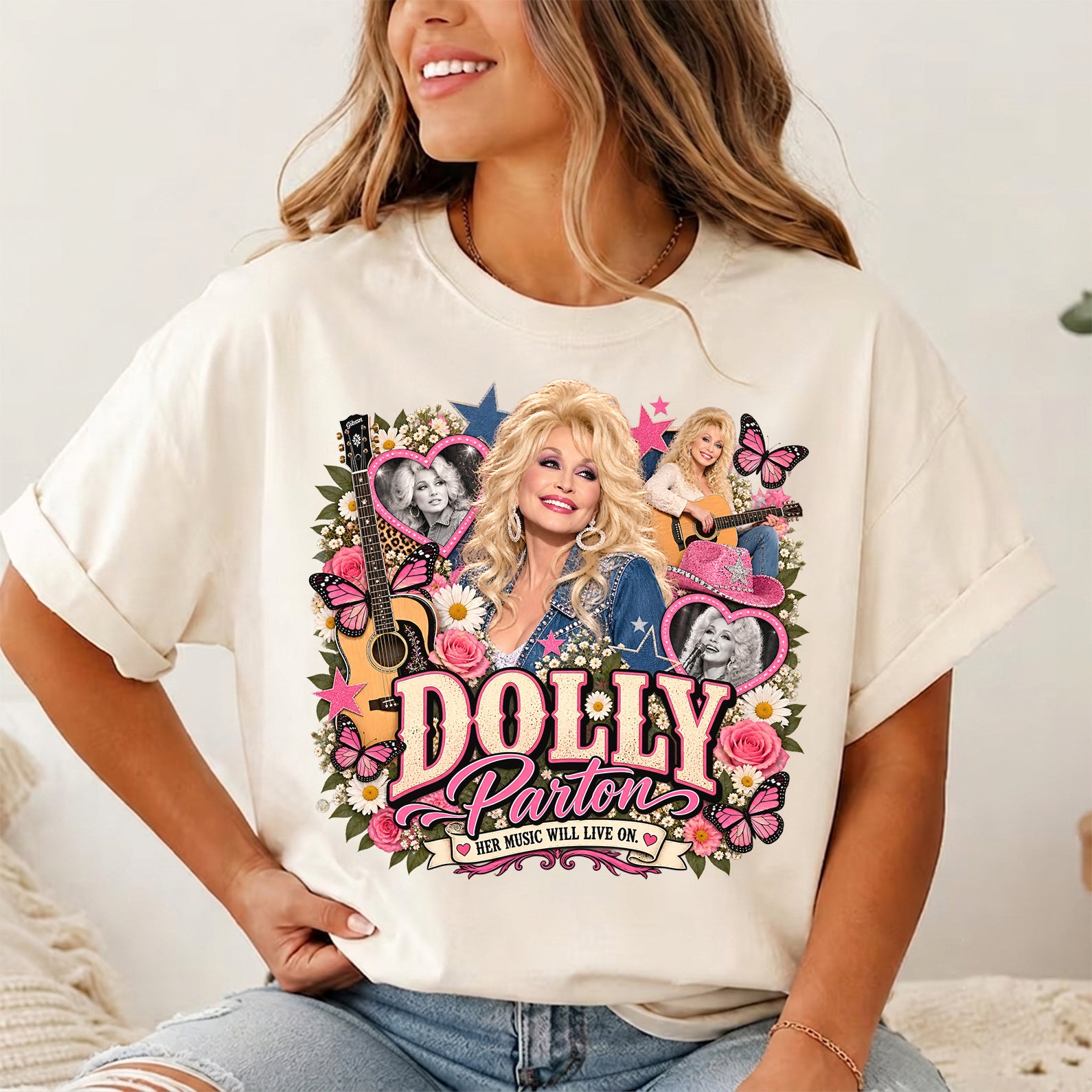 Dolly Patron Her Music Will Live On Shirt, Dolly Parton Inspired Shirt, Dolly Memorial Shirt