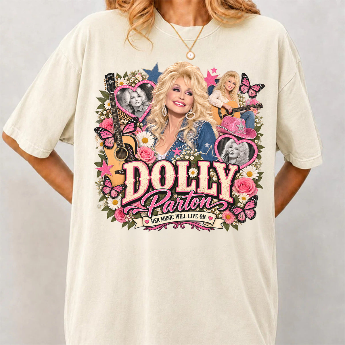Dolly Patron Her Music Will Live On Comfort Shirt, Dolly Parton Inspired Shirt, Dolly Memorial Shirt