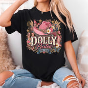 Vintage Dolly Parton T-Shirt, Pink Cowgirl Hat & Acoustic Guitar Western Shirt, Dolly Parton Memorial Shirt