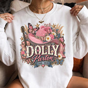 Vintage Dolly Parton T-Shirt, Pink Cowgirl Hat & Acoustic Guitar Western Shirt, Dolly Parton Memorial Shirt