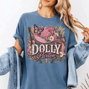 Vintage Dolly Parton Comfort Shirt, Pink Glitter Cowgirl Hat Shirt, Western Country Music Tee