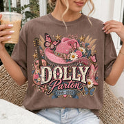 Vintage Dolly Parton Comfort Shirt, Pink Glitter Cowgirl Hat Shirt, Western Country Music Tee