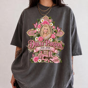 Dolly Parton "Her Music Will Live On" Tribute Comfort Shirt, Flowers & Guitar Country Tee, Dolly Parton Memorial Shirt
