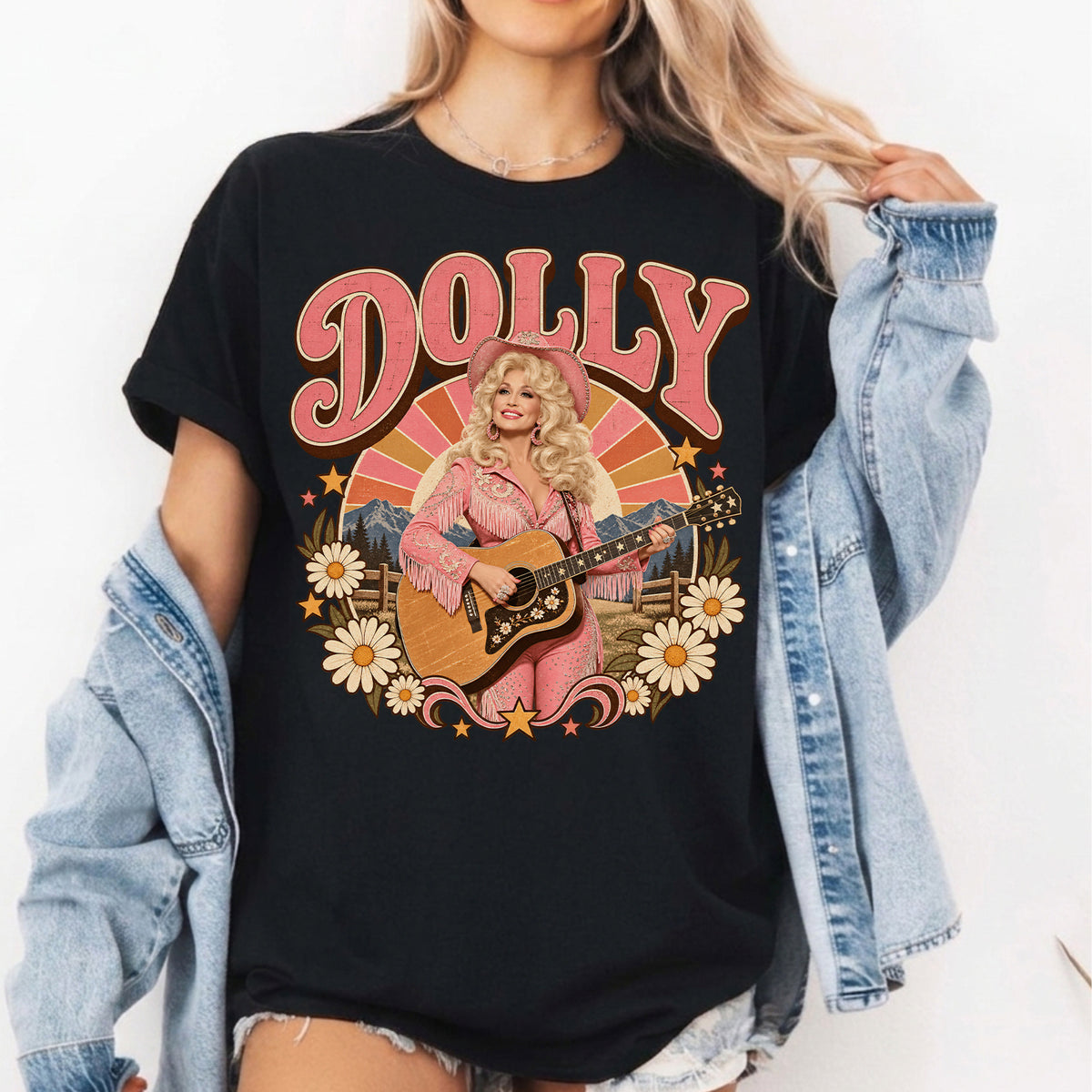 Dolly Parton Vintage Shirt, Dolly Parton Memorial Shirt, Retro Pink Cowgirl Shirt, Country Music Fan Gift
