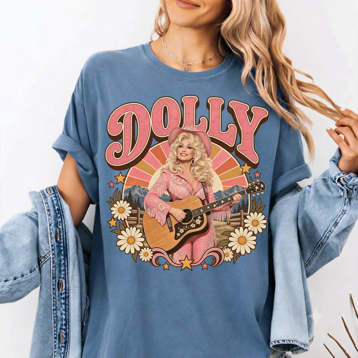 Dolly Parton Comfort Shirt, Dolly Parton Memorial Shirt, Retro Pink Cowgirl Shirt, Country Music Fan Gift
