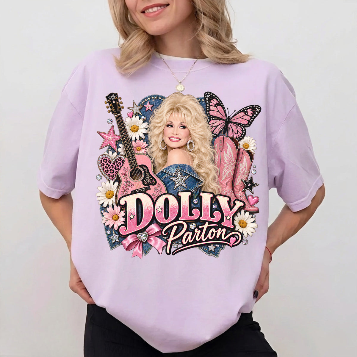 Retro Pink Cowgirl Shirt, Dolly Parton Memorial Comfort Shirt, Country Music Fan Gift