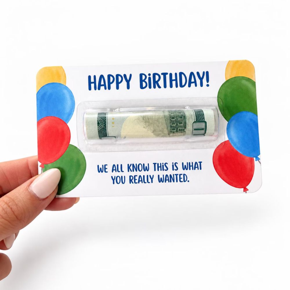 Christmas Money Holder Card, Funny Cash Gift for Teens, Money Card with Clear Dome