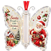 Butterfly Christmas Cash Holder Ornament, Acrylic Money Gift Holder, Christmas Gift For Kid