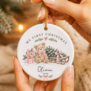 Baby Girl First Christmas Ornament 2026, Personalized Ornament, New Baby Christmas Gift