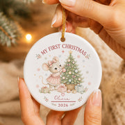 Baby Mouse First Christmas Ornament 2026, Personalized Ornament, New Baby Christmas Gift