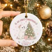 Baby Polar First Christmas Ornament 2026, Personalized Ornament, New Baby Christmas Gift