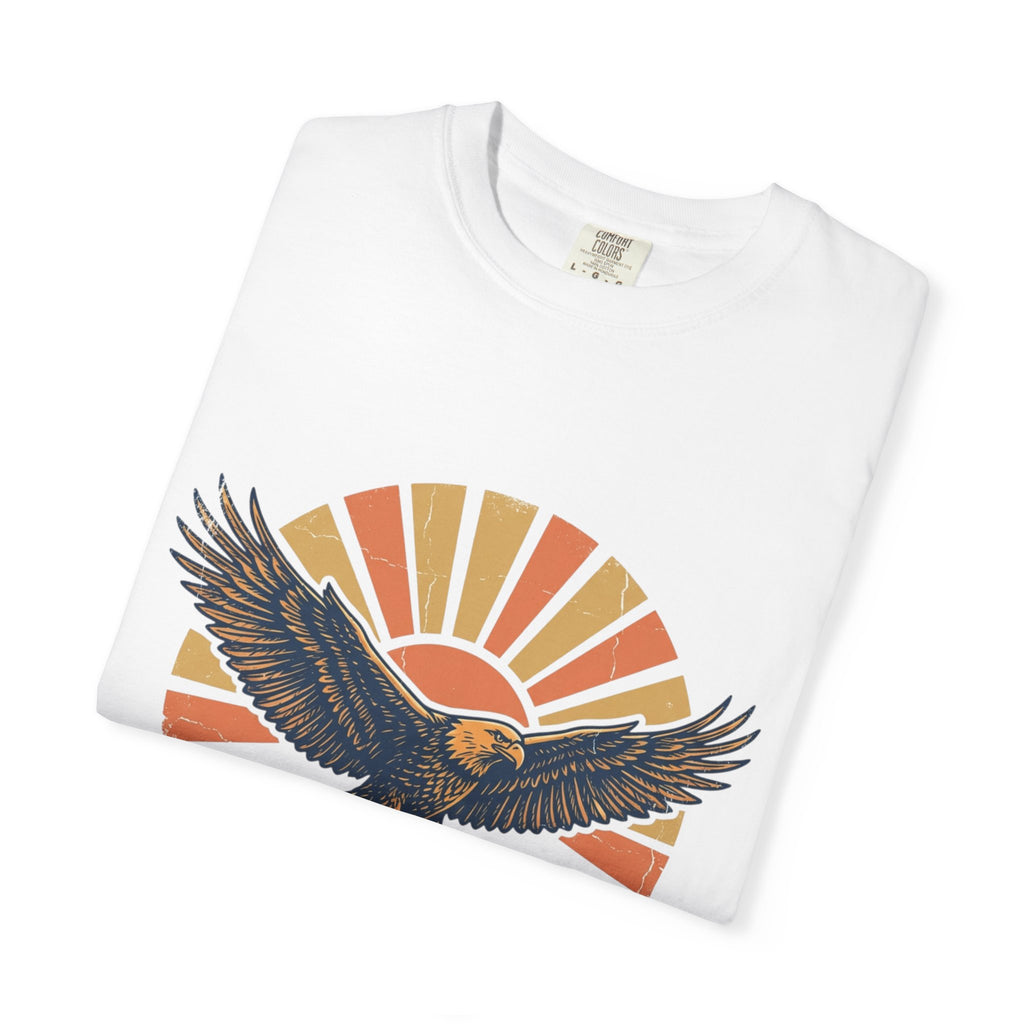 Freedom Eagle T-Shirt — Vintage Sunrise Patriotic Graphic Tee