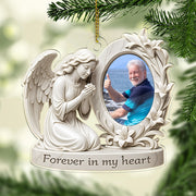 Custom Photo Forever In My Heart Memorial Acrylic Ornament