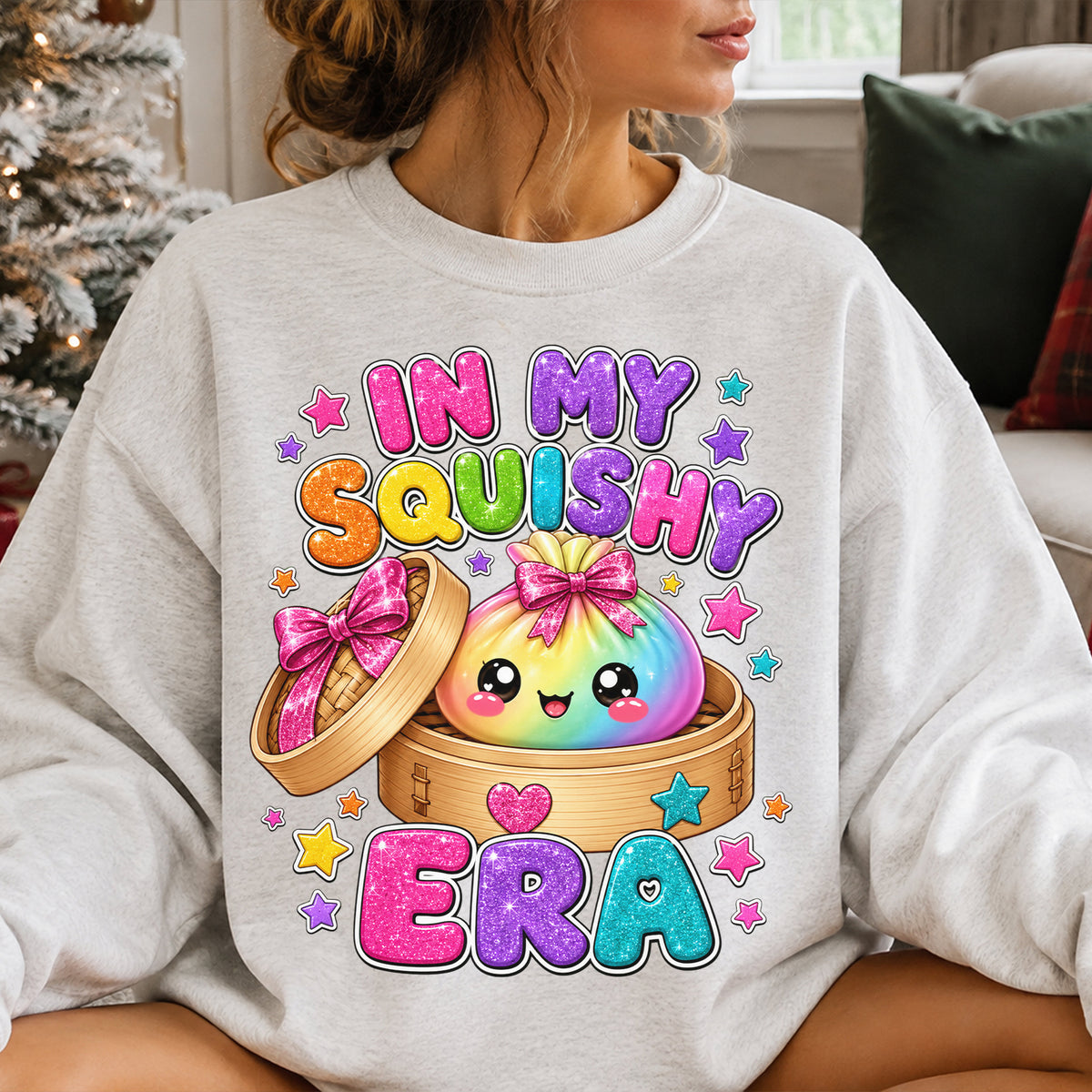 In My Squishy Era Dumpling Christmas Shirt, Squishy Lover Tee, Cute Squishy T-Shirt, Christmas Gift