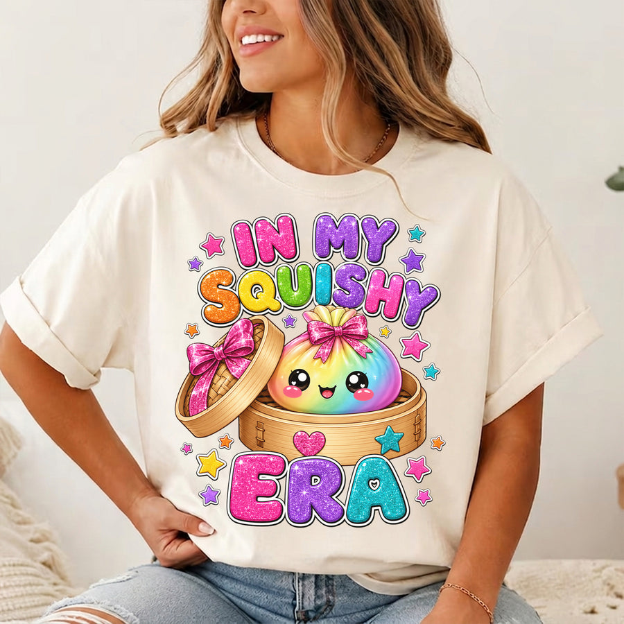 In My Squishy Era Dumpling Christmas Shirt, Squishy Lover Tee, Cute Squishy T-Shirt, Christmas Gift
