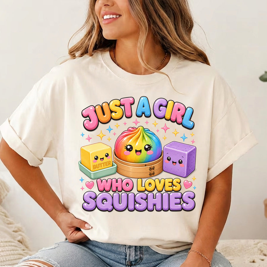 Just A Girl Who Loves Squishies Christmas Shirt, Squishy Lover Tee, Cute Squishy T-Shirt, Christmas Gift