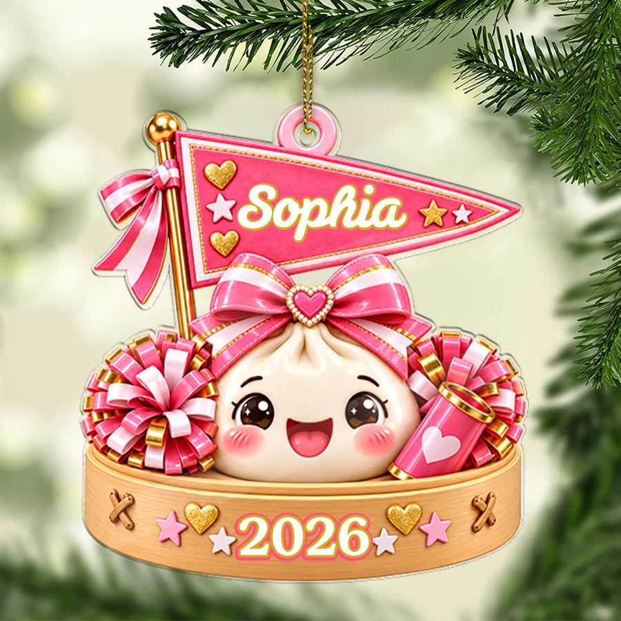 Custom Squishy Cheerleader Ornament, Personalized Acrylic Ornament, Cheer Team Gift for Girls, Cheer Squad 2026