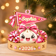 Custom Squishy Cheerleader Ornament, Personalized Acrylic Ornament, Cheer Team Gift for Girls, Cheer Squad 2026
