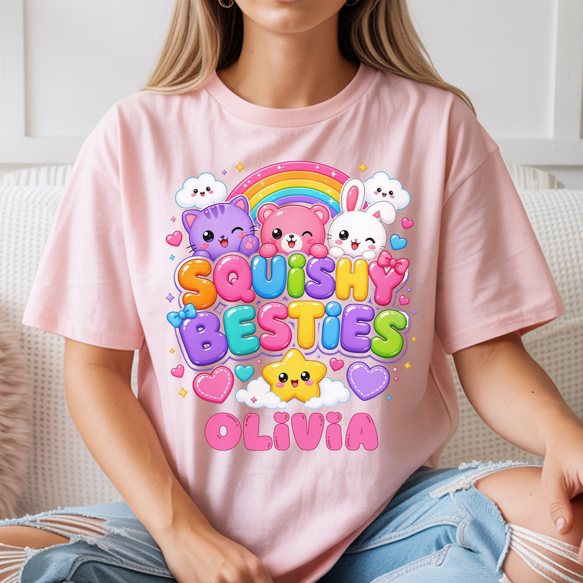 Squishy Bestie Christmas Shirt, Personalized Shirt, Squishy Lover Tee, Cute Squishy T-Shirt, Christmas Gift