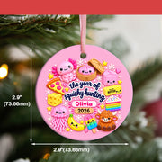 Personalized Squishy Hunting Christmas Ornament 2026, Kawaii Squishies Decor, Kids Christmas, Cute Squishy Ornament,Viral Toy Collector Gift