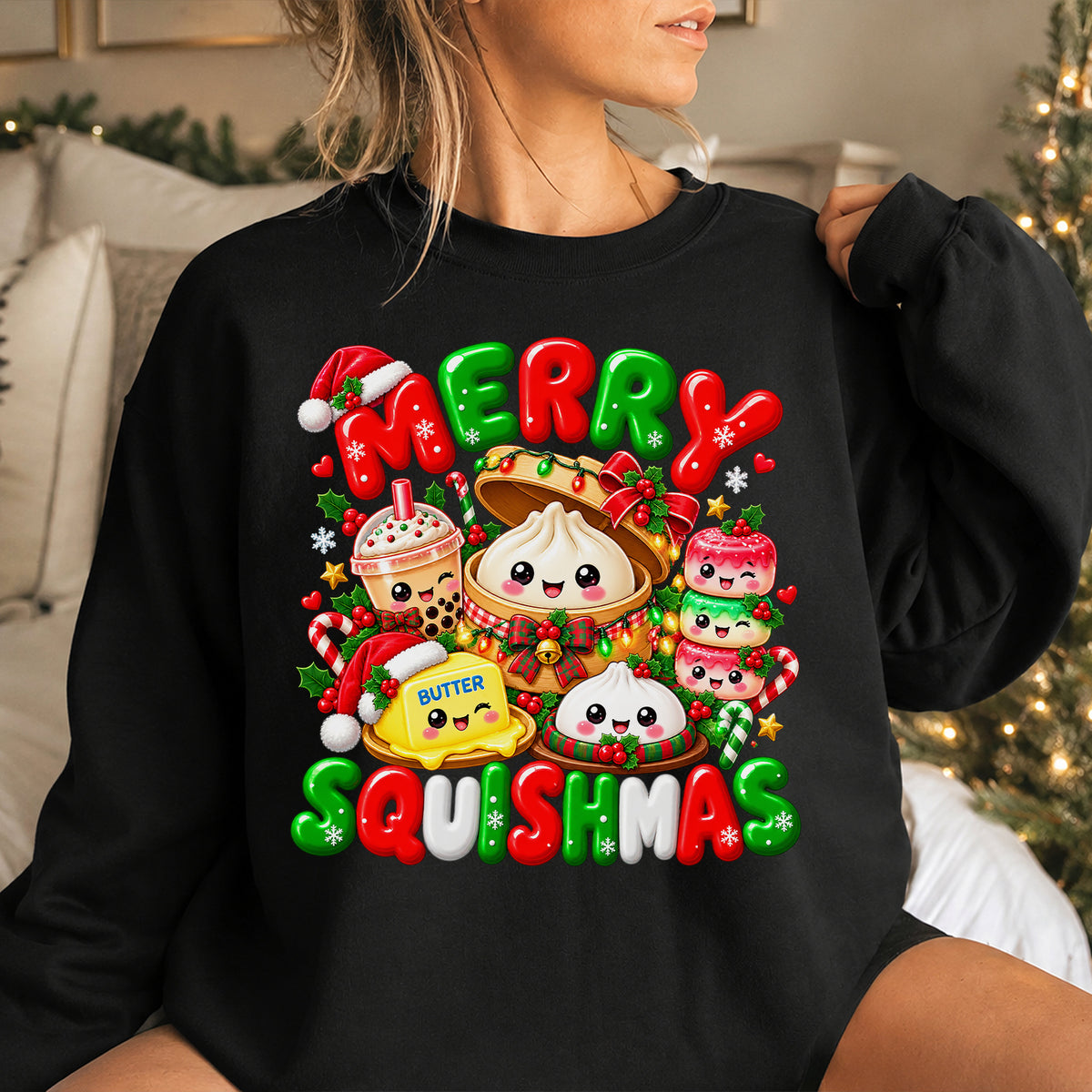 Merry Squishmas Christmas Shirt, Squishy Lover Tee, Cute Squishy T-Shirt, Christmas Gift