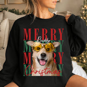 Custom Pet Christmas Shirt, Personalized Dog Face Portrait Tee, Dog Lover Gift, Custom Photo Pet Shirt