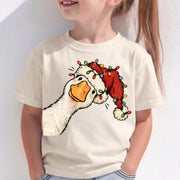 Funny Goose Christmas Shirt, Preppy Christmas Jolly Goose T-Shirt, Santa Goose Shirt