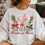 Christmas Please Shirt, Christmas Cocktail Sweater, Martini Coquette Holiday Shirt, Christmas Gift