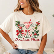 Christmas Please Shirt, Christmas Cocktail Sweater, Martini Coquette Holiday Shirt, Christmas Gift