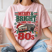 Merry & Bright Since 80s Christmas Shirt, Christmas Sweater, Retro Christmas Shirt