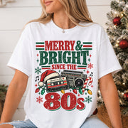 Merry & Bright Since 80s Christmas Shirt, Christmas Sweater, Retro Christmas Shirt