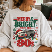 Merry & Bright Since 80s Christmas Shirt, Christmas Sweater, Retro Christmas Shirt