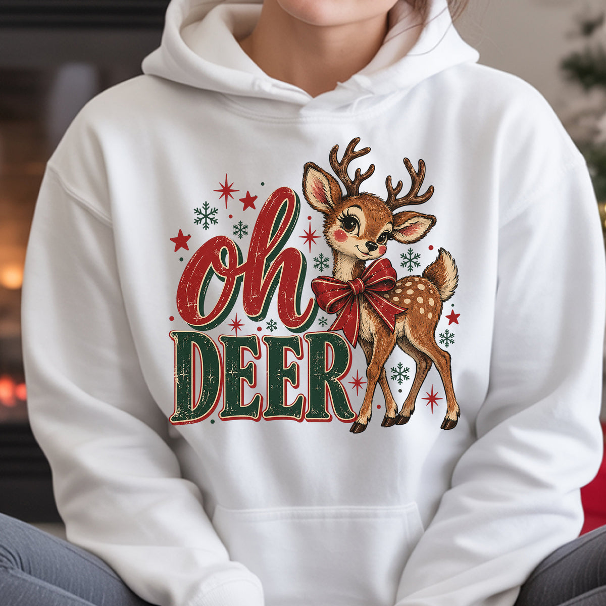 Vintage Oh Deer Christmas Shirt, Christmas Sweater, Retro Christmas Shirt